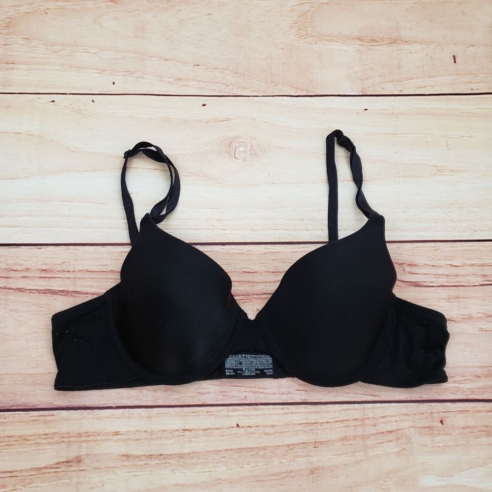 Sweet Nothings Bra‎ Womens Size 38B Black Comfortable Everyday Adjustable Ladies